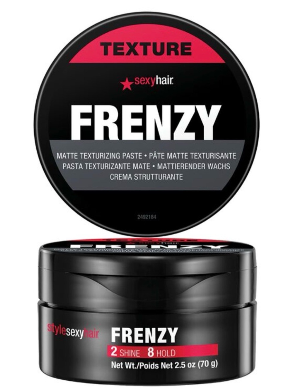 Sexy Hair Style Frenzy Matte Texturizing Paste 2.5 oz Pack of 2